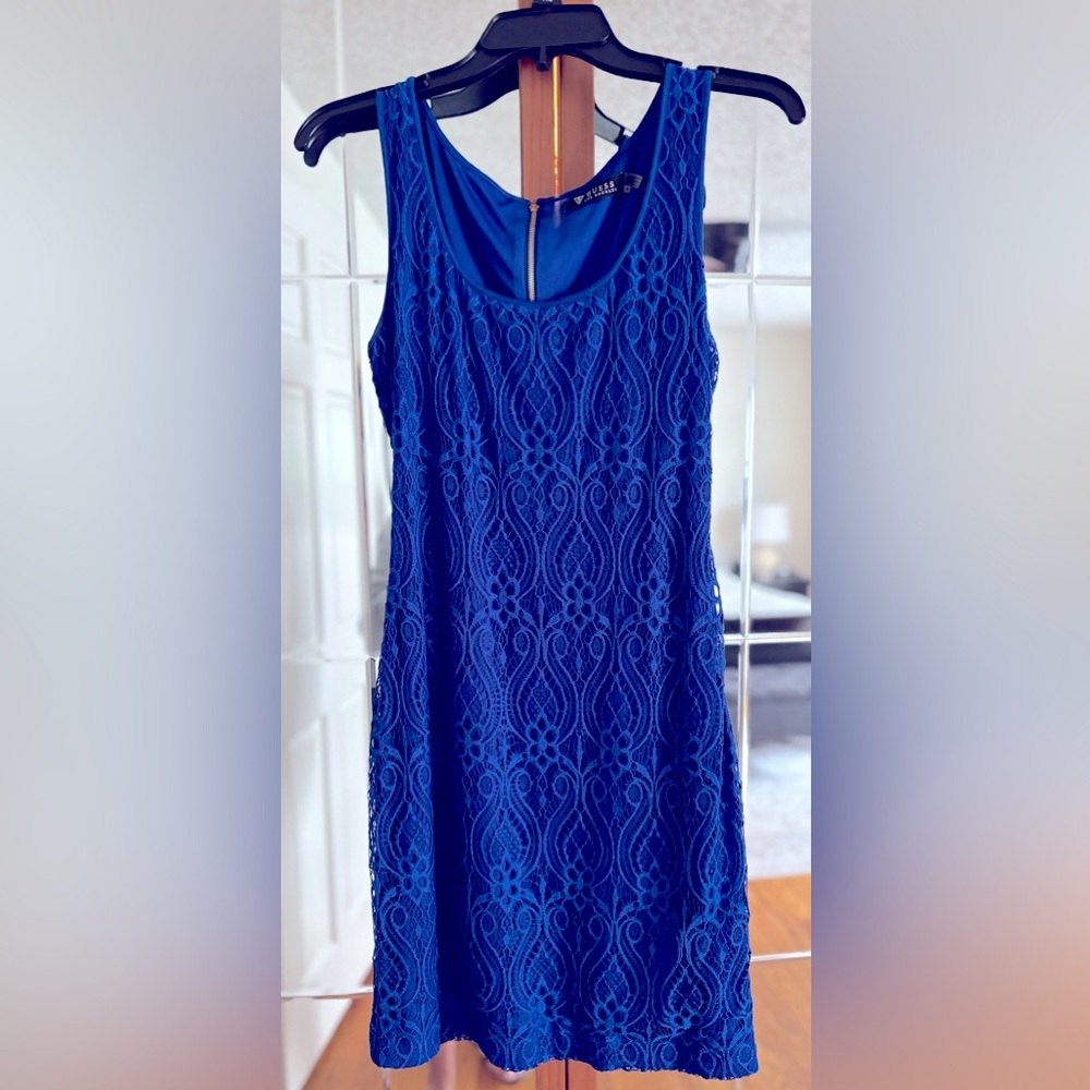 Guess Blue Mini Dress with Chic Design